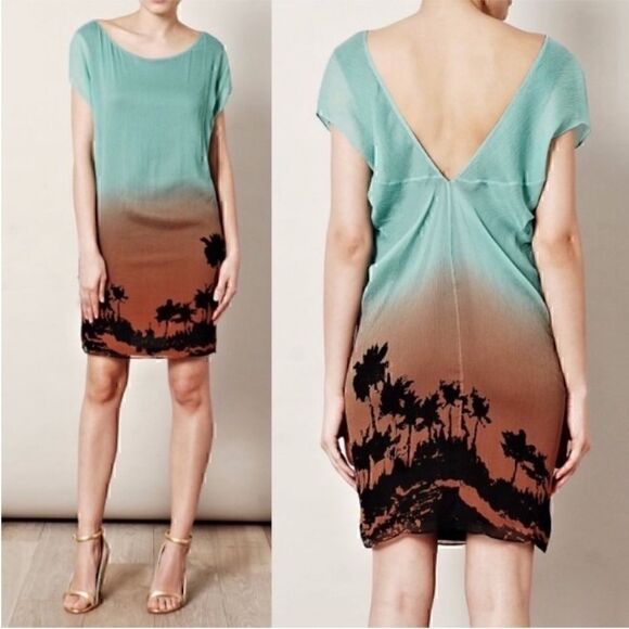 DVF Diane Von Furstenberg Cordie Silk Chiffon Mini Dress Lined - 2 - Picture 1 of 12